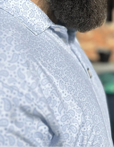 White Paisley Polo Golf Polo Greater Half